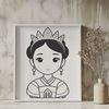 Young Princess Clip Art Illustration A young female royalty character depicted in a regal pose.