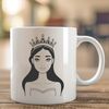 A young female princess character in a royal setting, suitable for graphic design projects.