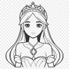 An SVG vector graphic design featuring a royalty-inspired girl character.
