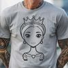 A young female princess illustration created as a vector graphic.
