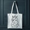 Elegant Princess Illustration Illustrated princess character in various digital formats for design projects.