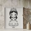 Female royalty depicted in a stylized illustration.