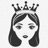 Royal Young Lady Design A royalty-inspired design featuring a young female figure in a traditional princess attire.
