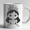 SVG illustration of a young female princess in elegant attire.