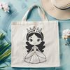 Royal Illustration Vector Graphic A princess illustration designed as a vector graphic for digital use.