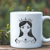 SVG Clipart Image of a Princess A digital illustration of a princess character in a regal pose.