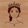 A royalty-free vector illustration of a young female princess.