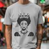 Female royalty character in vector format, suitable for various uses such as clip art, cutting machine designs.