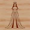 A young female princess character illustrated in a simple vector style.