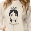 Cute Girl SVG File A princess illustration created using vector art for digital design.