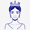 A young female princess character depicted in a minimalist style.
