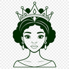 An elegant vector design of a girl dressed as a princess, suitable for various applications and uses.