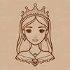Female royalty SVG vector illustration, suitable for digital design and crafting.
