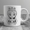 Royalty-inspired Princess Illustration A royalty-inspired illustration of a young girl in a princess dress.