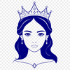 A stylized illustration of a female princess in a medieval setting.
