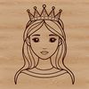 A young female princess character in a royal gown, created as a vector image suitable for digital and offline applications.