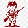Free Vector Soldier Design SVG illustration of a man in military uniform