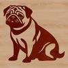 Cute Sitting Dog Breed Vector Art A sitting pug dog animal breed illustration in vector format.