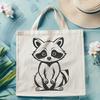 SVG Vector Graphic Design Asset A vector illustration of a raccoon, suitable for use in digital design projects.
