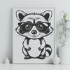 Cute Vector Raccoon Illustration Illustration of a racoon in vector format, suitable for editing with design software like Illustrator or Photoshop.