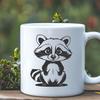 A simple, illustrated raccoon graphic designed as vector art.