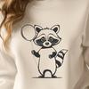 A single raccoon illustrated in vector format, suitable for cutting or printing.