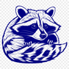 Free SVG Animal Art Download A detailed illustration of a raccoon in vector format.