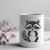 Whimsical Wildlife Vector Graphic Vector illustration of a raccoon in a playful pose, suitable for crafting and design projects.