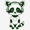 Raccoon Clipart in Various Poses A detailed illustration of a raccoon in various poses.