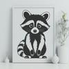 Raccoon Face Illustration Vector Close-up illustration of a racoon's masked face in vector format.