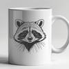 Stylized Raccoon Illustration A vector illustration of a raccoon in a stylized format, suitable for various design applications.
