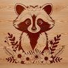 Vector Raccoon Design A simple illustration of a raccoon suitable for graphic design projects.