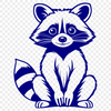 Raccoon Clip Art SVG An SVG graphic representation of a raccoon suitable for digital design projects.