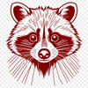 Free Vector Graphic of a Cute Raccoon An illustration of a raccoon, created as a vector graphic for digital designs.