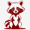 Free Raccoon SVG Clipart Image A digital illustration of a raccoon, created as a vector graphic in SVG format.