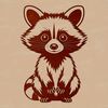 Adorable Raccoon Illustration A digital illustration of a racoon in vector format.