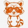 Raccoon Clip Art SVG Vector Design A digital clip art design featuring a raccoon in high-resolution SVG format.