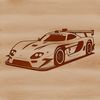 Vector illustration of a sleek racing car with streamlined design