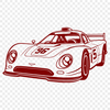 Racing car illustration in vector format.