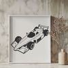 Racing Vector Graphic A high-speed racing car designed in vector format.
