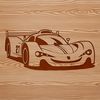 A sleek racing car design in vector format, suitable for various uses such as cutting machines and digital art.