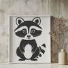 Adorable SVG Vector Raccoon Design Racoon illustration in vector format, suitable for digital design and crafting.