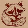 An SVG graphic featuring a raccoon as a clip art design.