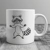 Free SVG Raccoon Clip Art An SVG graphic of a raccoon designed with scalable lines and curves.