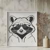 Beautiful Animal SVG Icon A simple illustration of a racoon in a vector format.