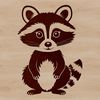 A detailed illustration of a racoon, suitable for vector design and cutting machine projects.