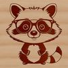 Whimsical Animal Graphic Design A stylized SVG graphic featuring a raccoon animal design.