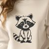 Raccoon Clip Art SVG Design A graphic representation of a raccoon designed for digital use with scalable dimensions.
