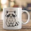 Raccoon illustration created as an SVG file, ideal for digital cutting and crafting projects.