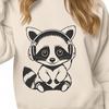 Cute Raccoon Wearing Headphones SVG Illustration A raccoon wearing a pair of headphones, illustrated in a vector style suitable for cutting machines like Cricut.